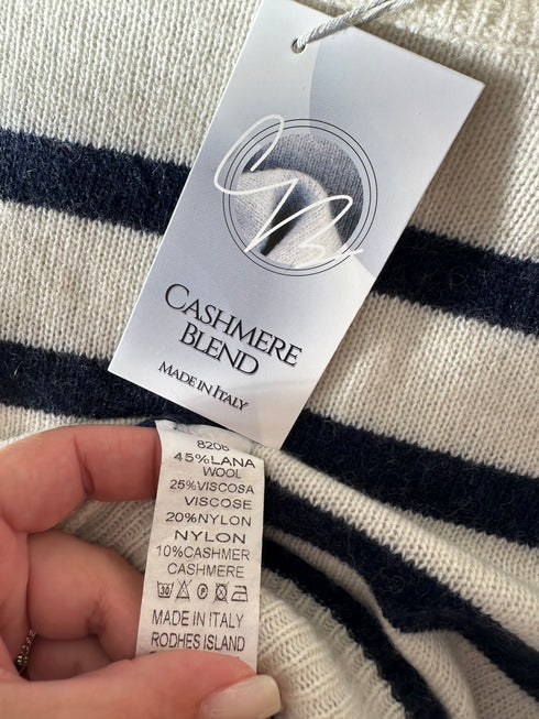 Pulover marinière-Universal▫️mix cu lână, vascoza și cașmir