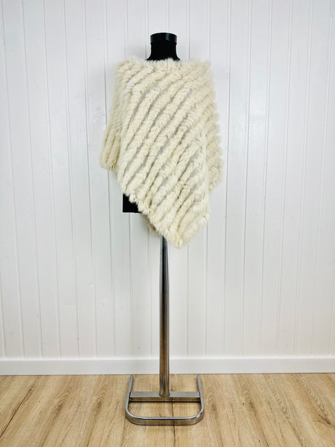Poncho blană naturală