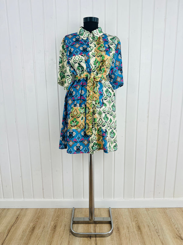 Rochie Remix Italy-S/M▫️bumbac cu in