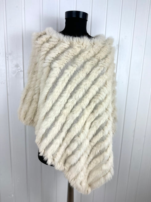 Poncho blană naturală