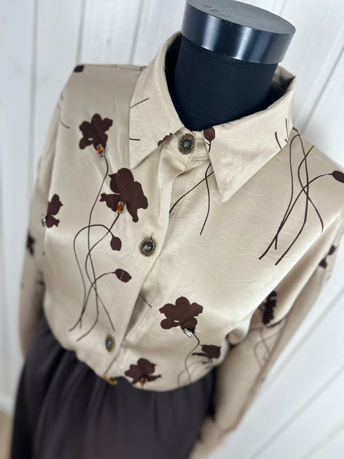 Cămașă GD Days Paris-L▫️100% satin de vâscoză