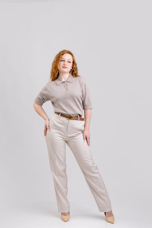 Pantaloni Le Jardin du Lin▫️in și bumbac