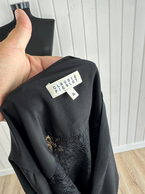 Bluză Claudie Pierlot▫️blend vascoza și dantelă fină