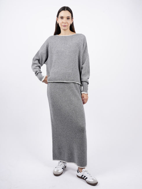 Fustă Arita-Universala▫️mix lână, vâscoză și cașmir