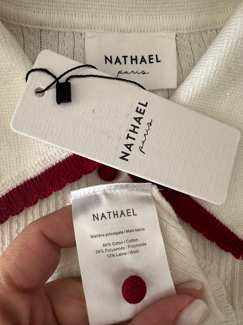 Pulover Polo Nathael-S/M și M/L▫️mix de lână și bumbac tricotat