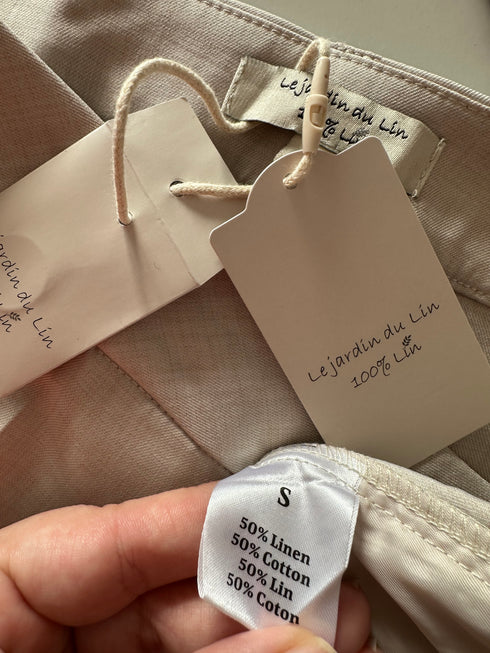 Pantaloni Le Jardin du Lin▫️in și bumbac