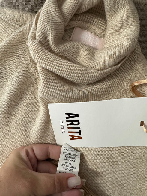 Maletă Arita-S/M▫️mix cașmir, lână și vâscoză