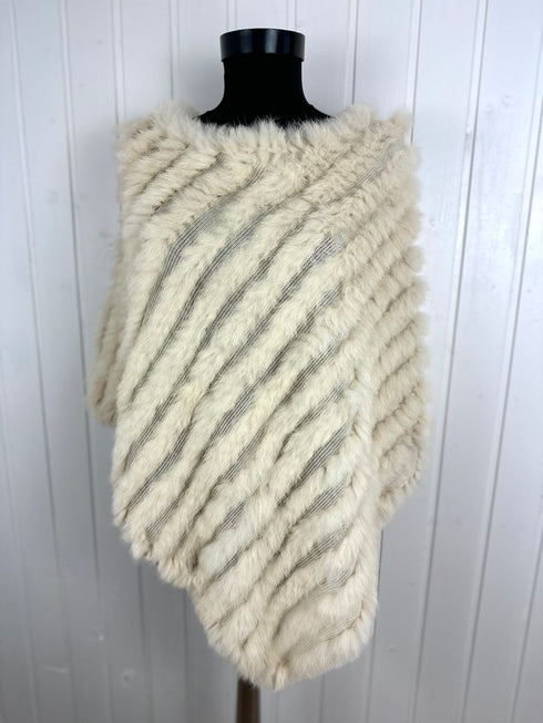 Poncho blană naturală