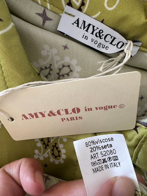 Cămașă Amy&Clo Paris-Universala▫️mătase naturală cu vascoza