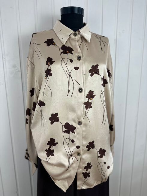 Cămașă GD Days Paris-L▫️100% satin de vâscoză