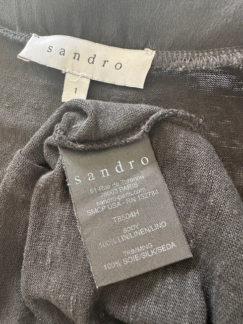 Top Sandro Paris-S▫️mătase naturală cu in