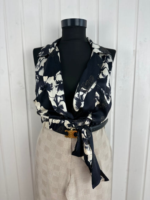 Crop Top Emanuel Ungaro-M▫️100% mătase naturală