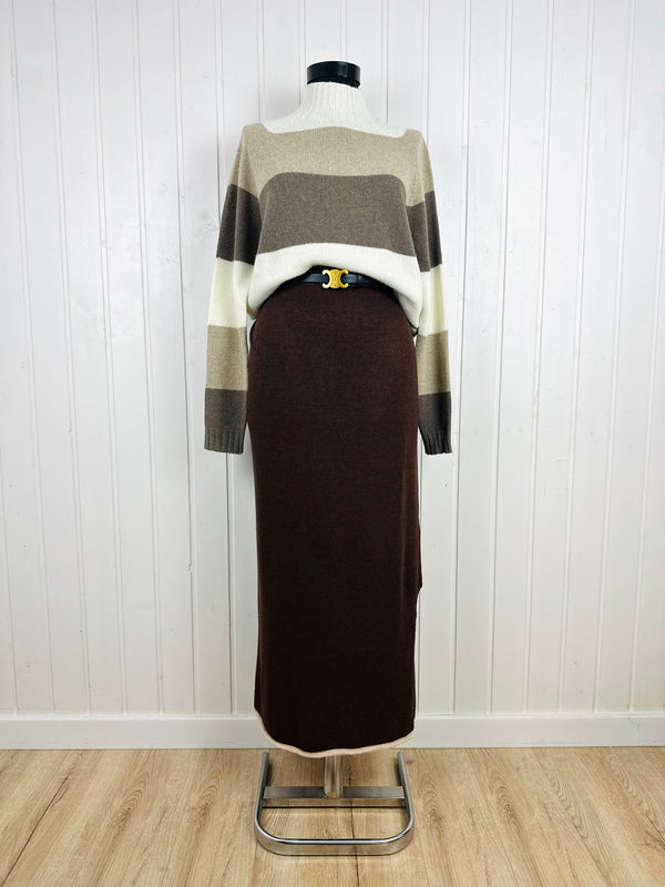 Fustă Arita-Universală▫️mix lână, cașmir și vâscoză